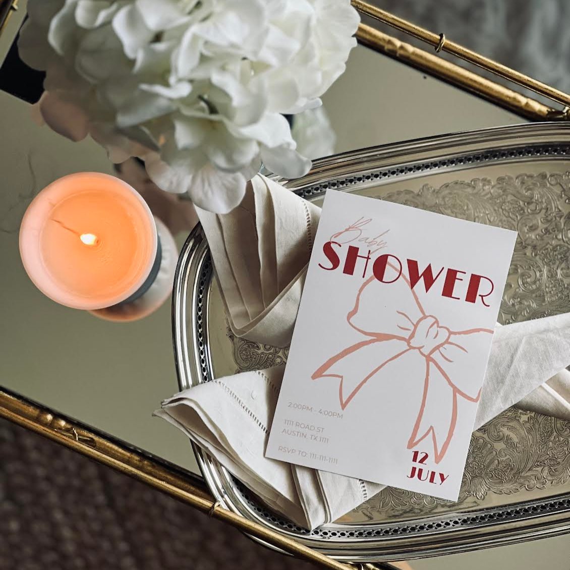 Shower With Love Invitation - Currant Shower