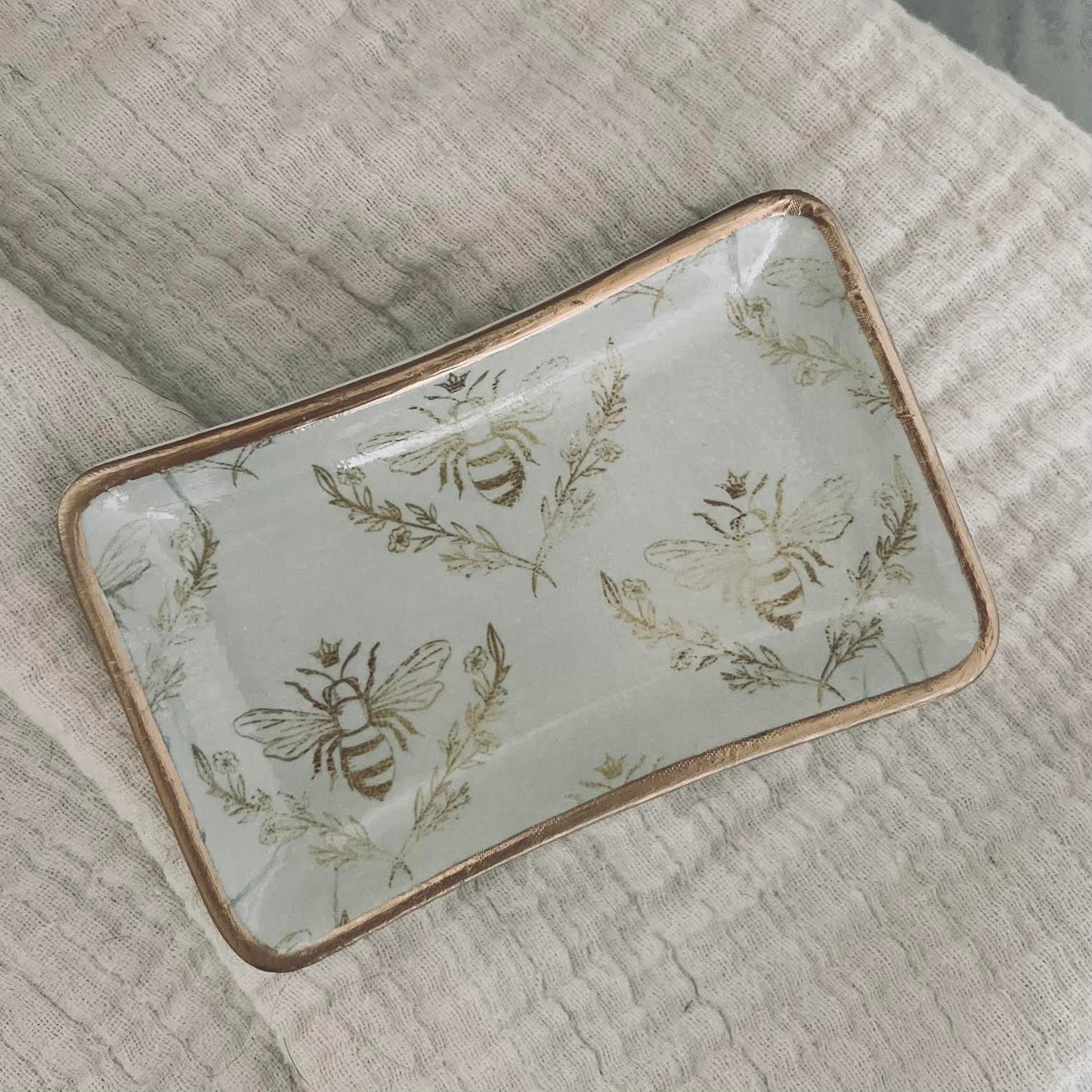 Ceramic Bee Jewelry Tray