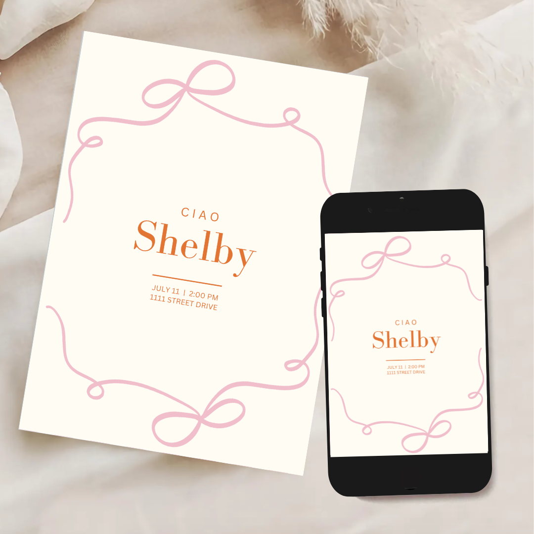 ciao Invitation Template - Rose