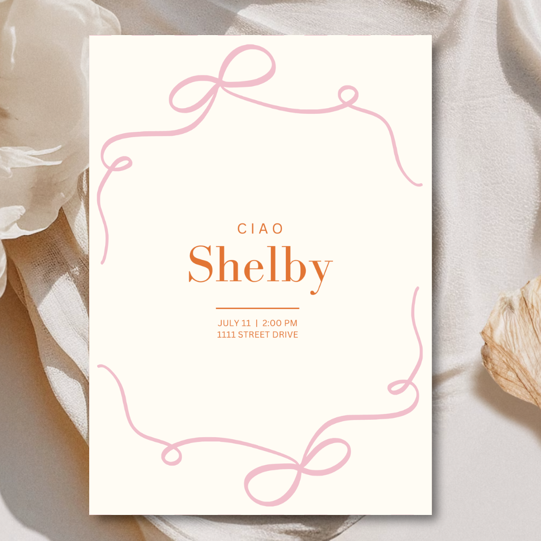ciao Invitation Template - Rose