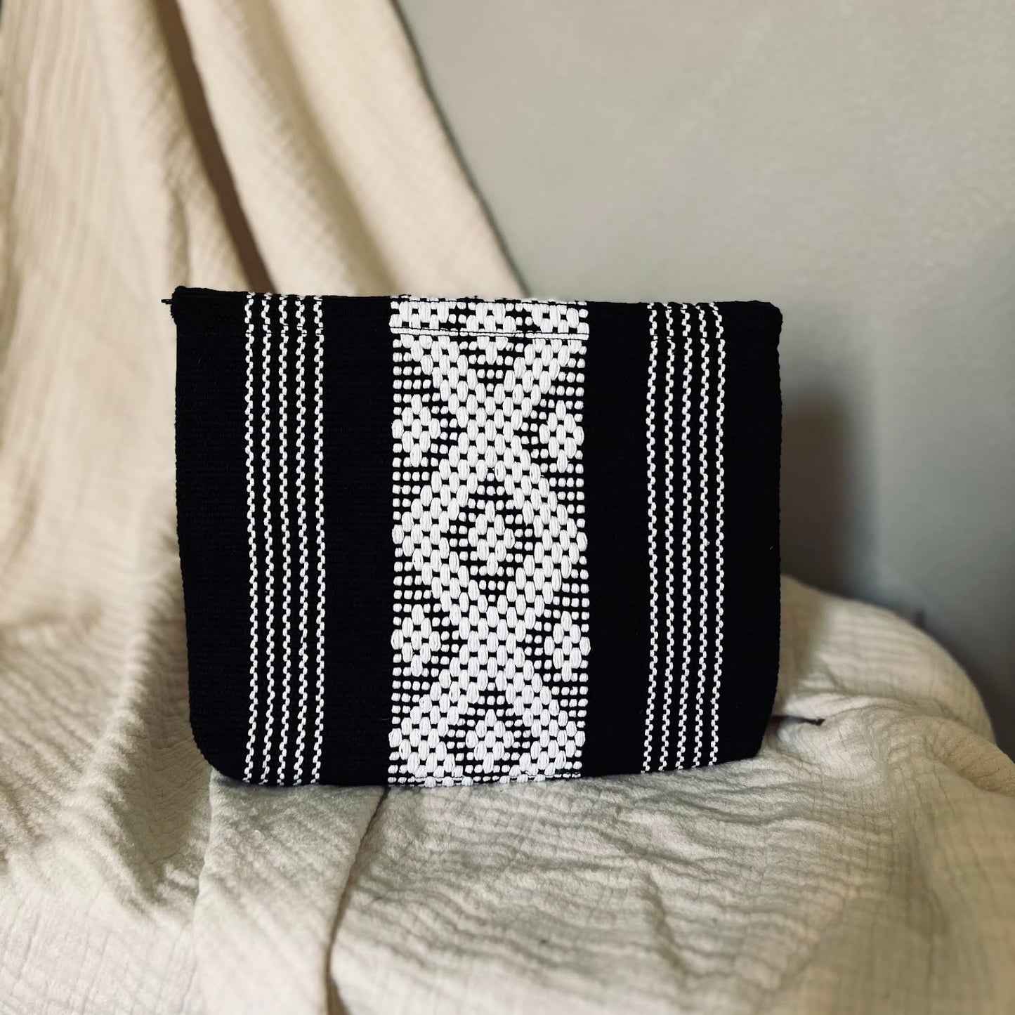 The Carry All Clutch in Black & White