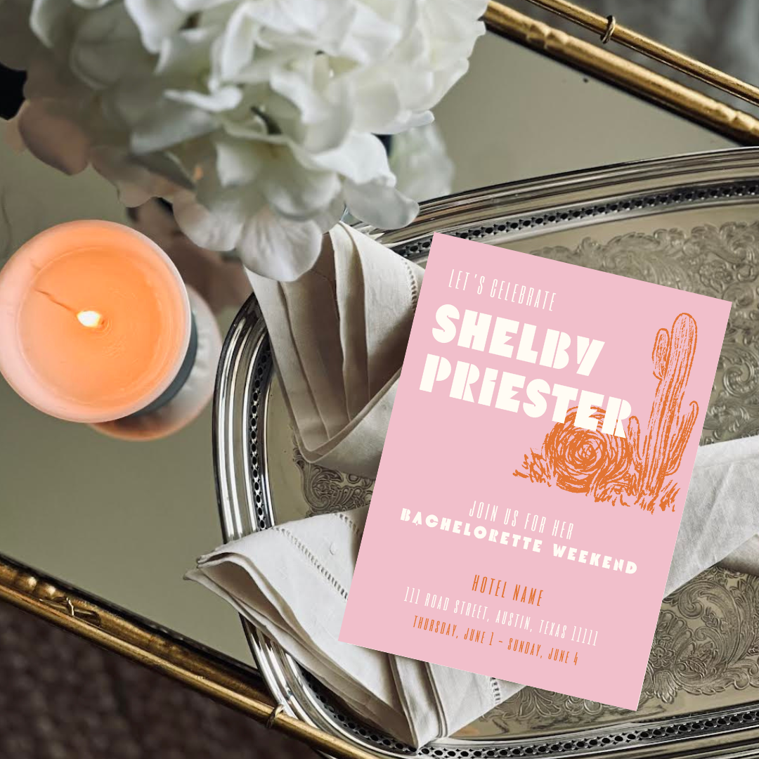 Bachelorette Party Invitation Template - Rose