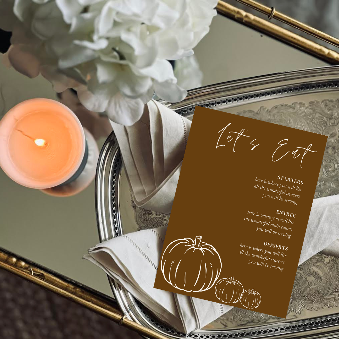 Fall Dinner Menu Template - Espresso