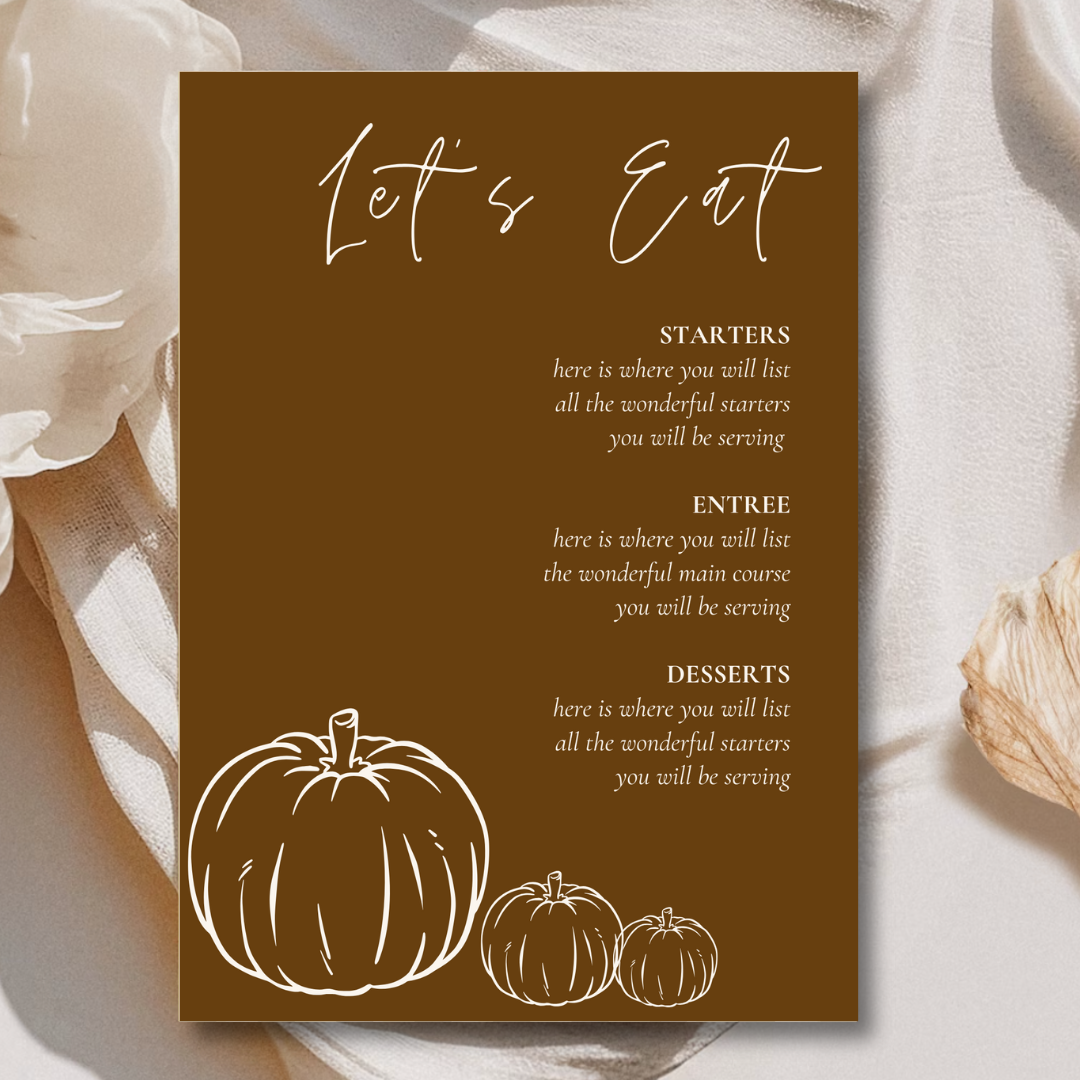 Fall Dinner Menu Template - Espresso