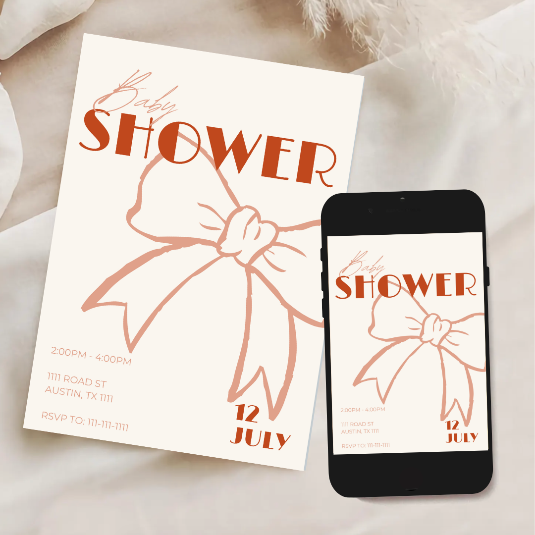 Shower With Love Invitation - Currant Shower