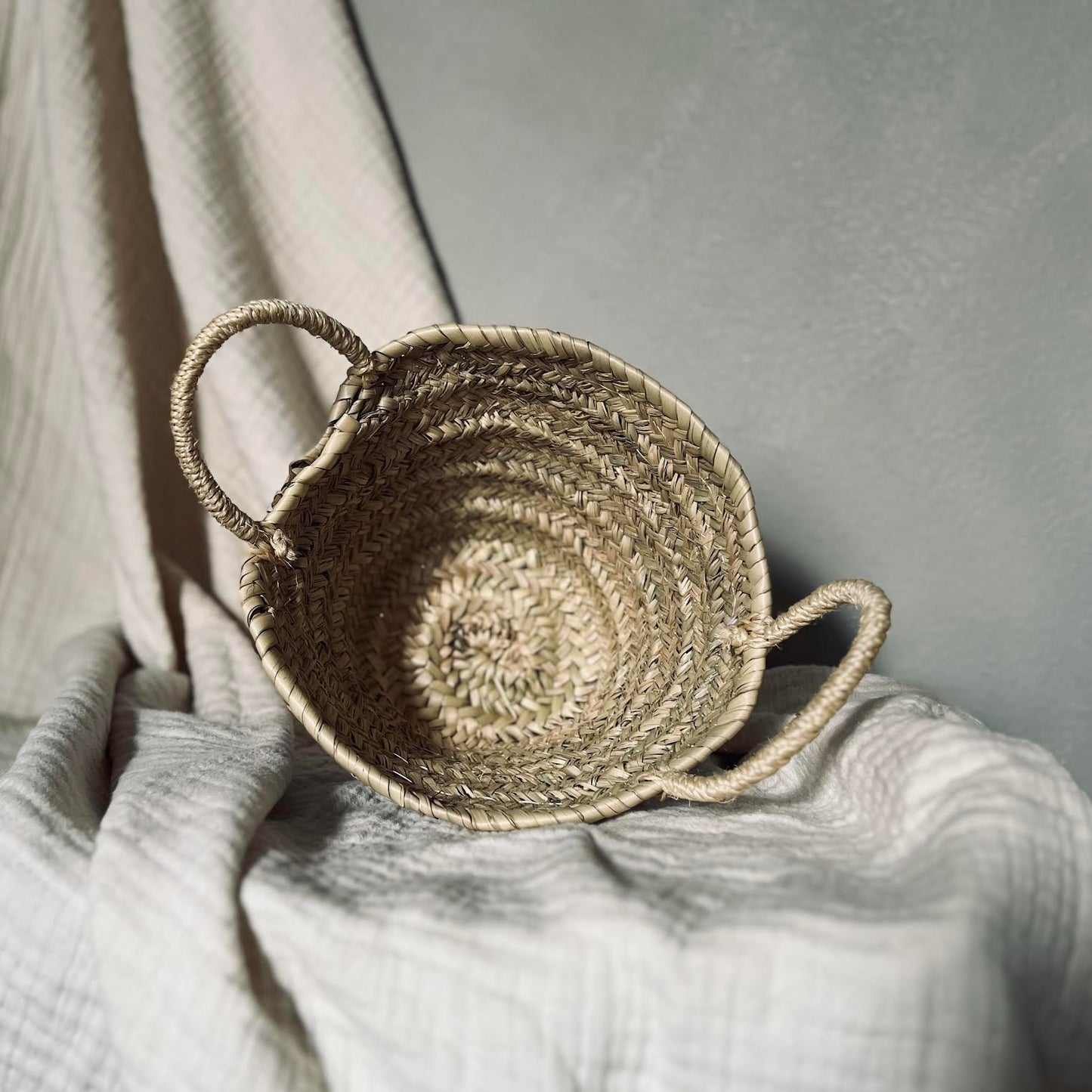 Small White Sequin Basket