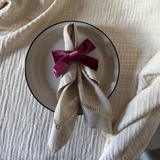 Bow Top Napkin Ring (set of 4) - Purple