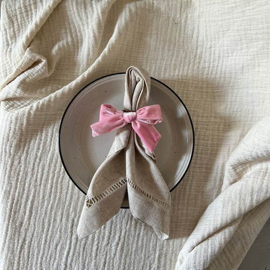 Bow Top Napkin Ring (set of 4) - Pink