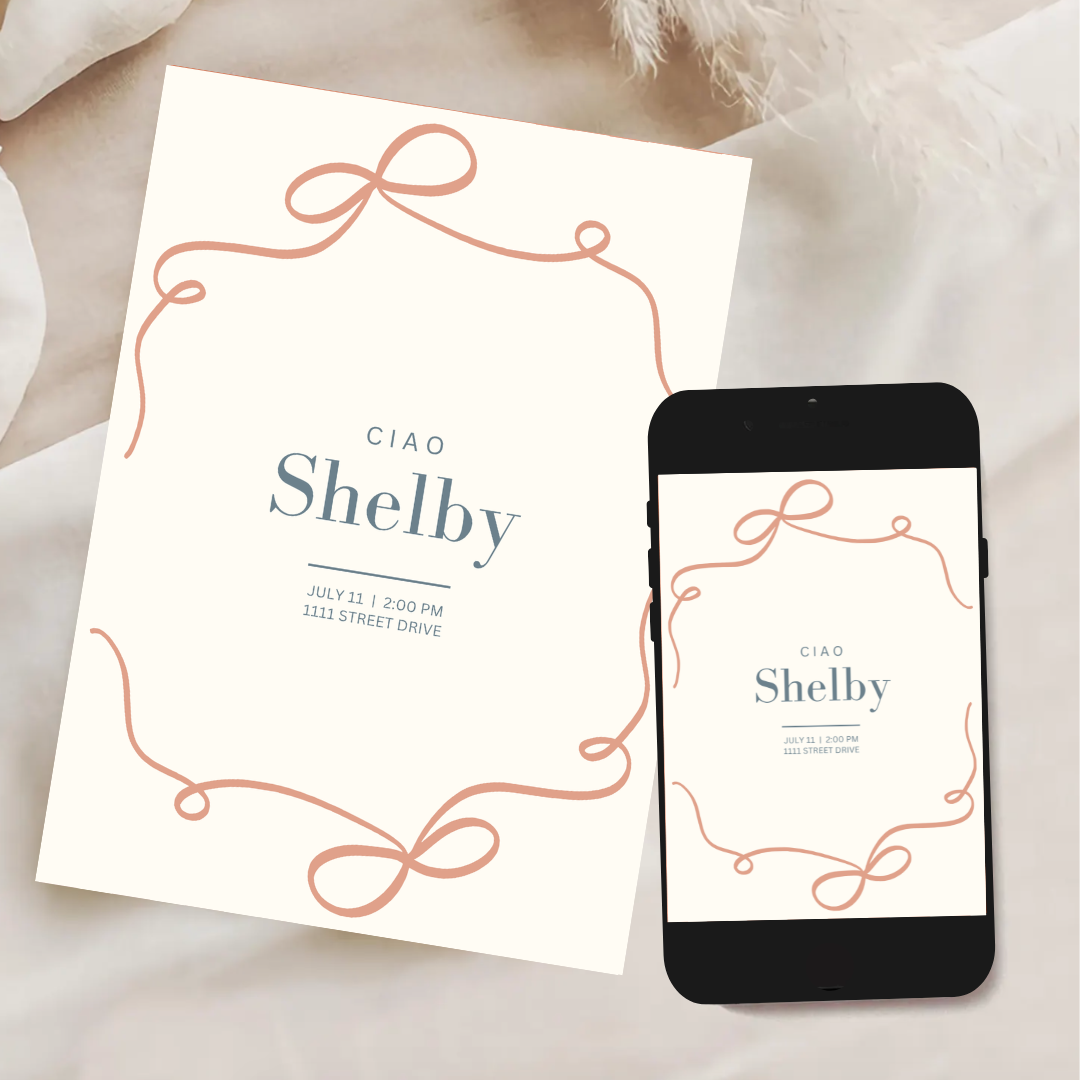 ciao Invitation Template - Currant