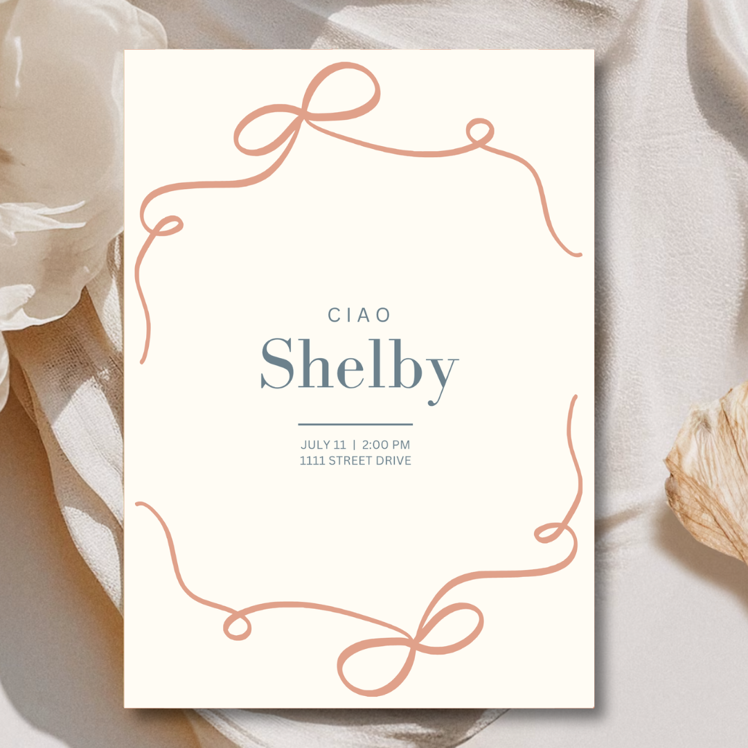 ciao Invitation Template - Currant