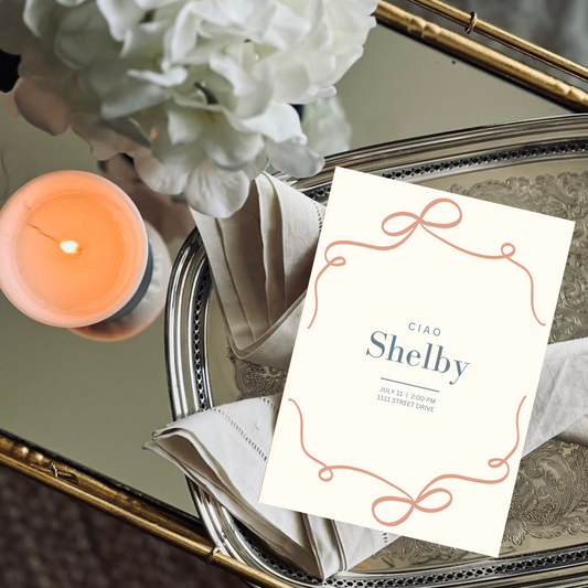 ciao Invitation Template - Currant