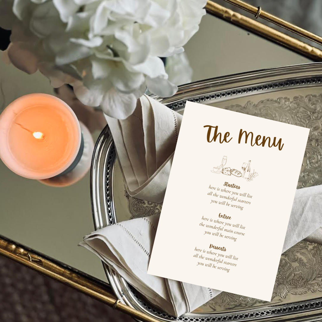 The Menu Dinner Menu Template - Espresso