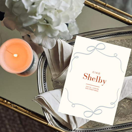 ciao Invitation Template - Baby Blue