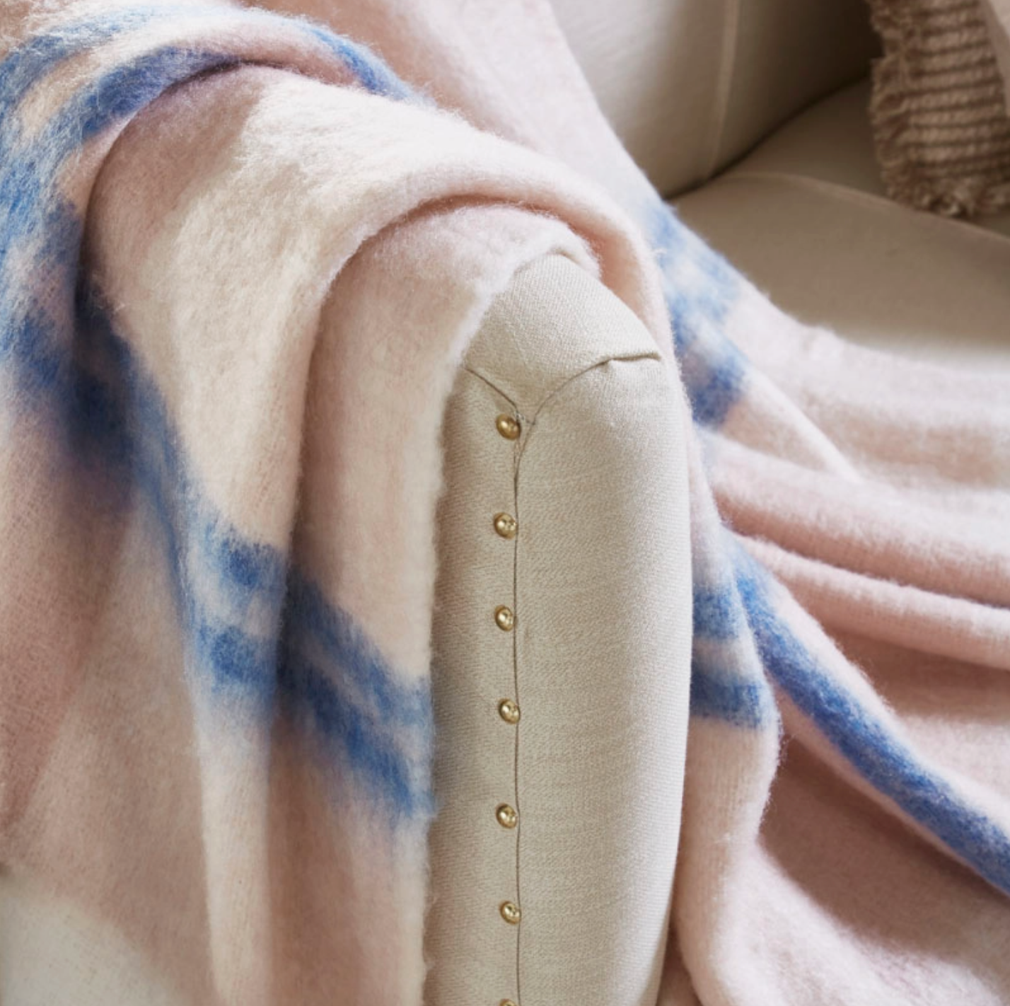 Ivy Stripe Faux Mohair Throw